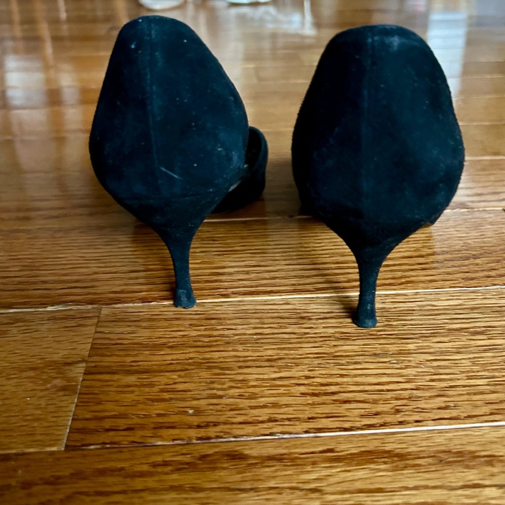 Prada Black Suede D'Orsay Kitten Heels Great Condition 6.5 - Picture 6 of 13